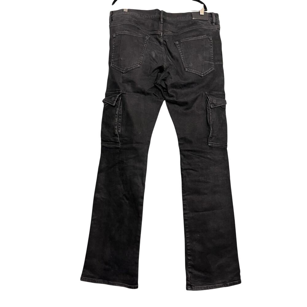 Purple Brand Men’s Cargo Pocket Jean Style P004 Black Denim Straight Leg Size 38 - Picture 2 of 9